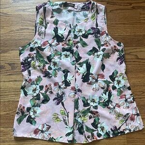 Crosby.  Floral Sleeveless Blouse - Pink and Green
Medium